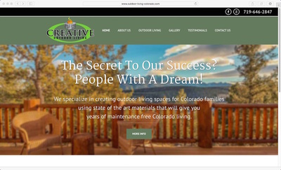 Website design for Colorado Springs landscaper.